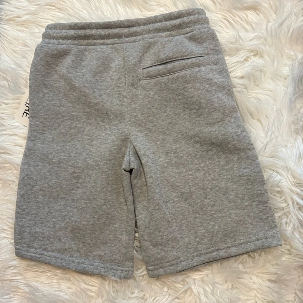 Ring of Fire Boys Moto Knit Shorts Size Small Gray‎ Zip Pocket Drawstring NWT